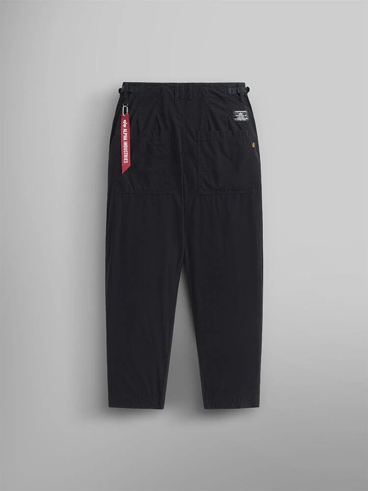 WOMEN'S BARREL LEG PANTS (BLACK) - Image 3