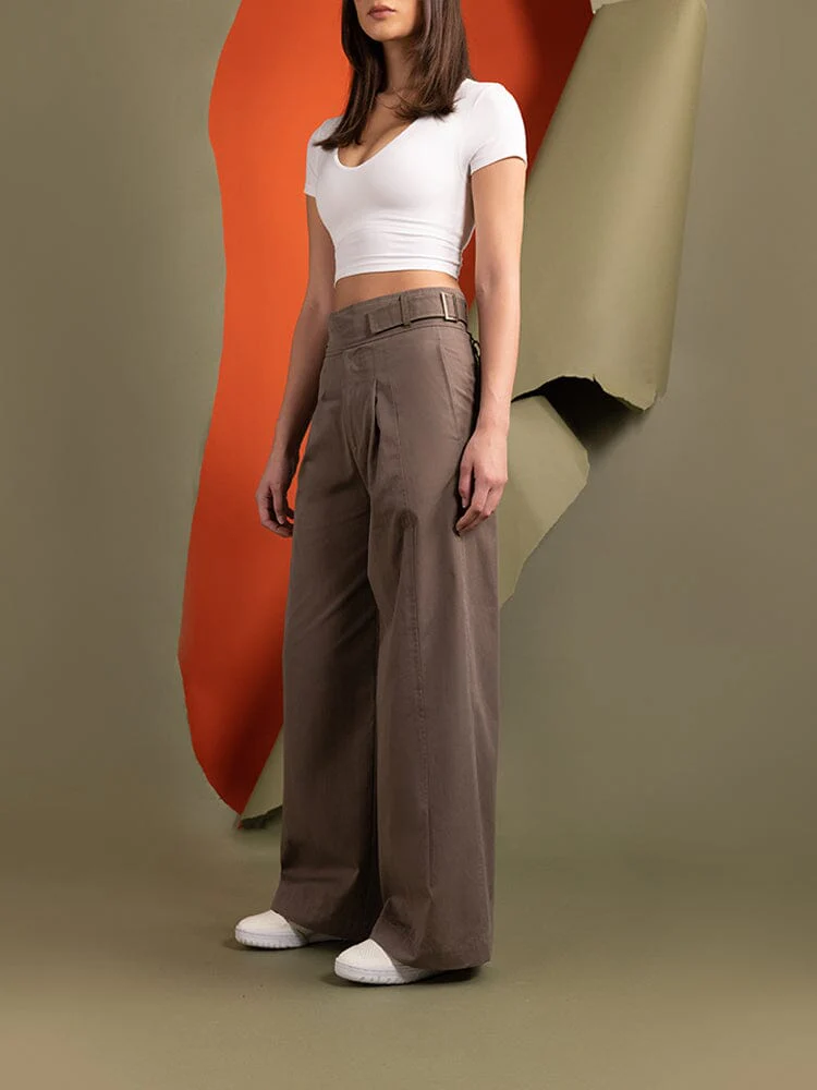 WOMEN'S GURKHA WIDE LEG TROUSER - Image 4