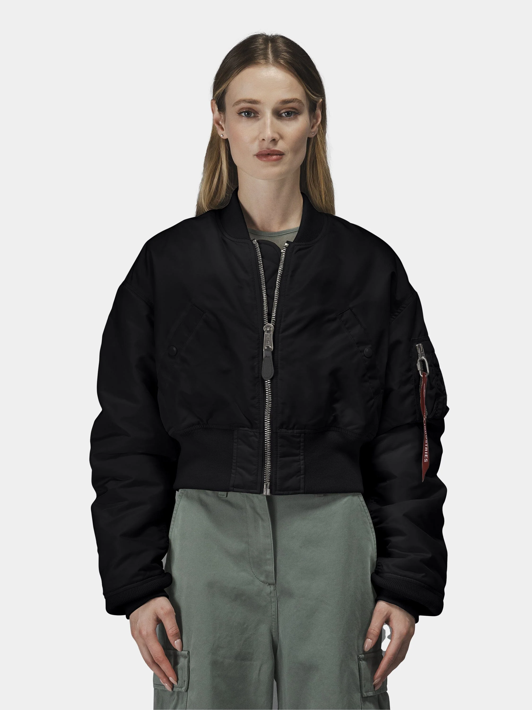 CROPPED MA-1 FLIGHT JACKET WOMENS - Image 2