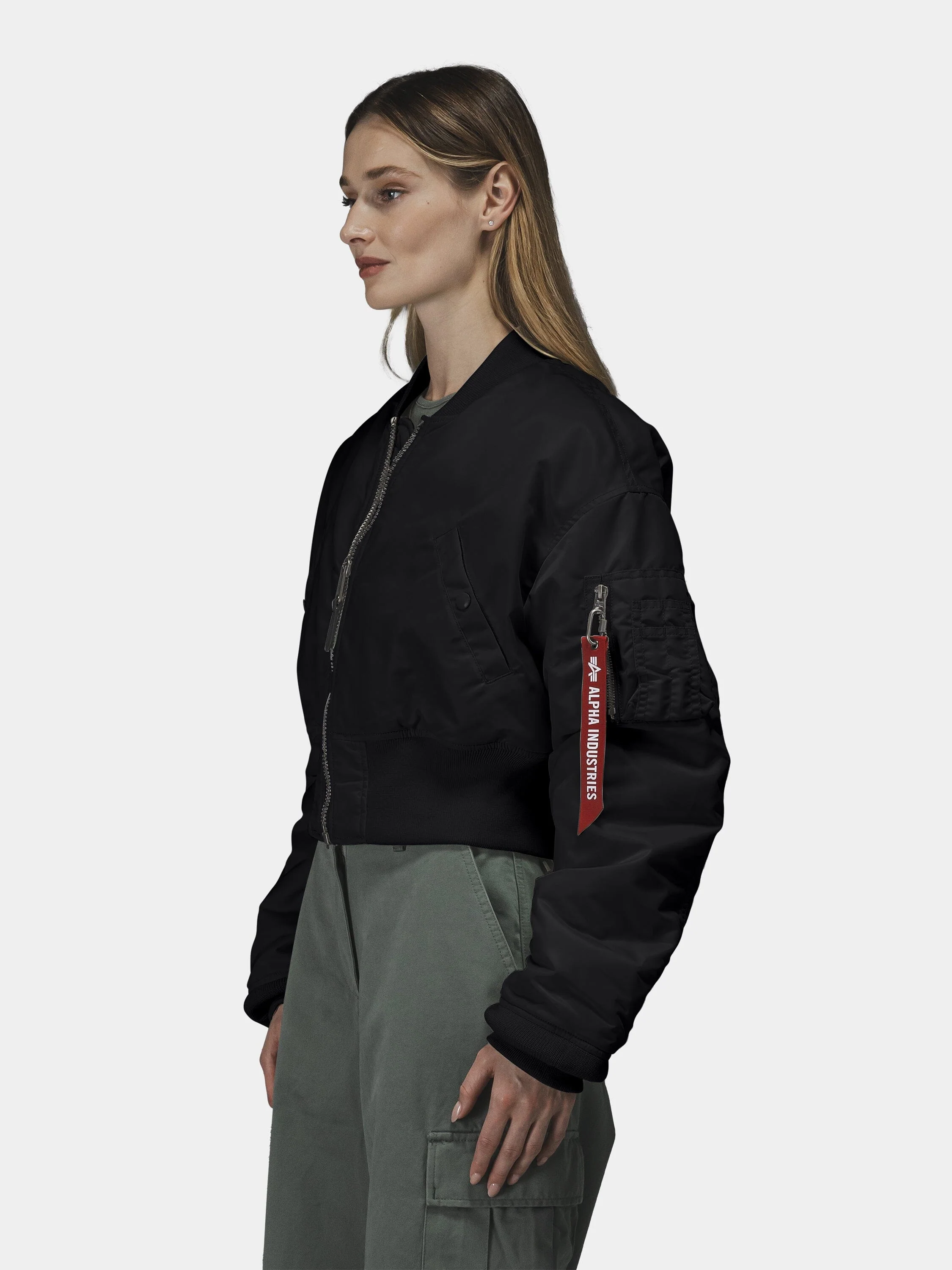 CROPPED MA-1 FLIGHT JACKET WOMENS - Image 3