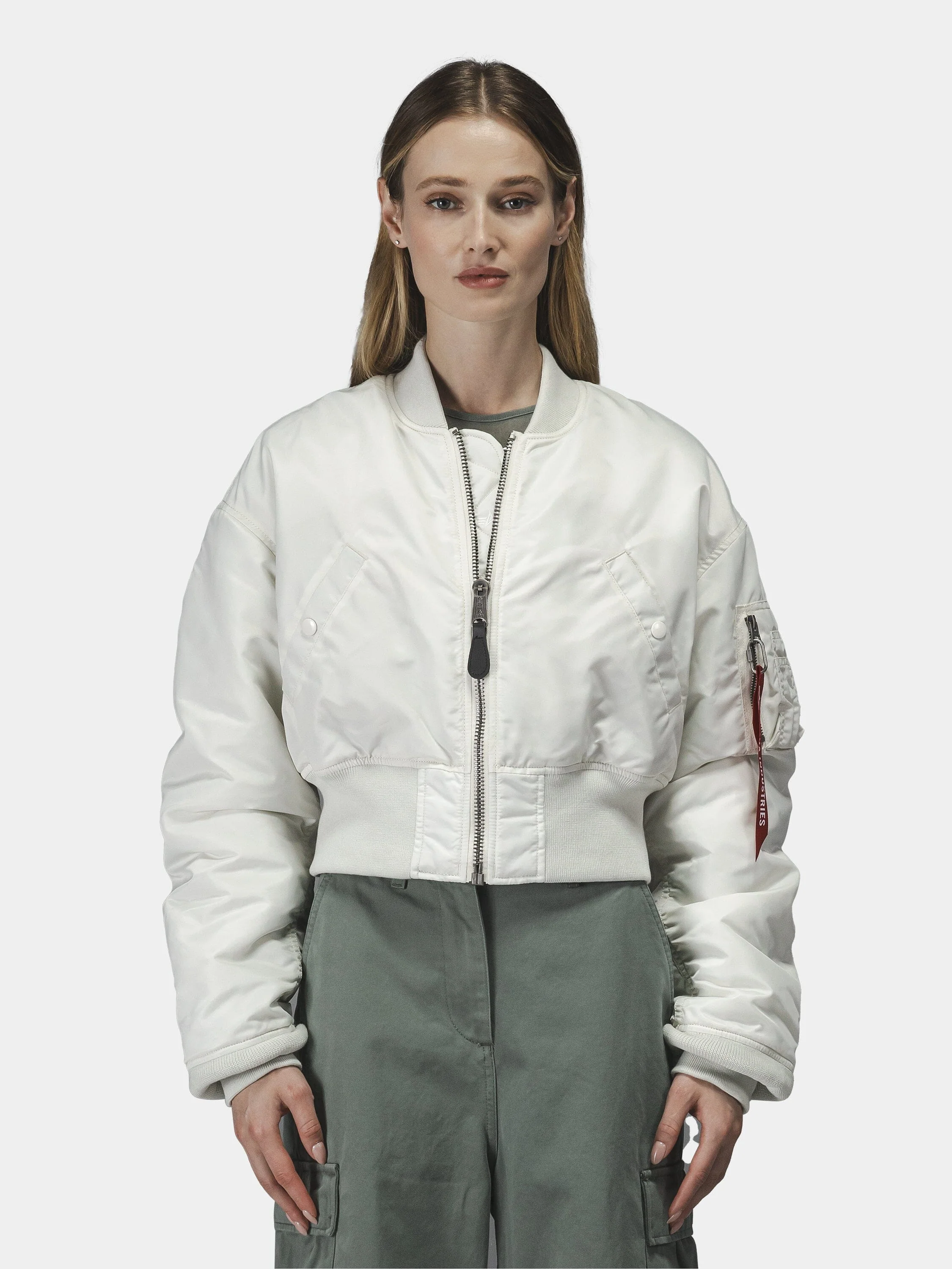 CROPPED MA-1 FLIGHT JACKET WOMENS (SEASONAL) - Image 2