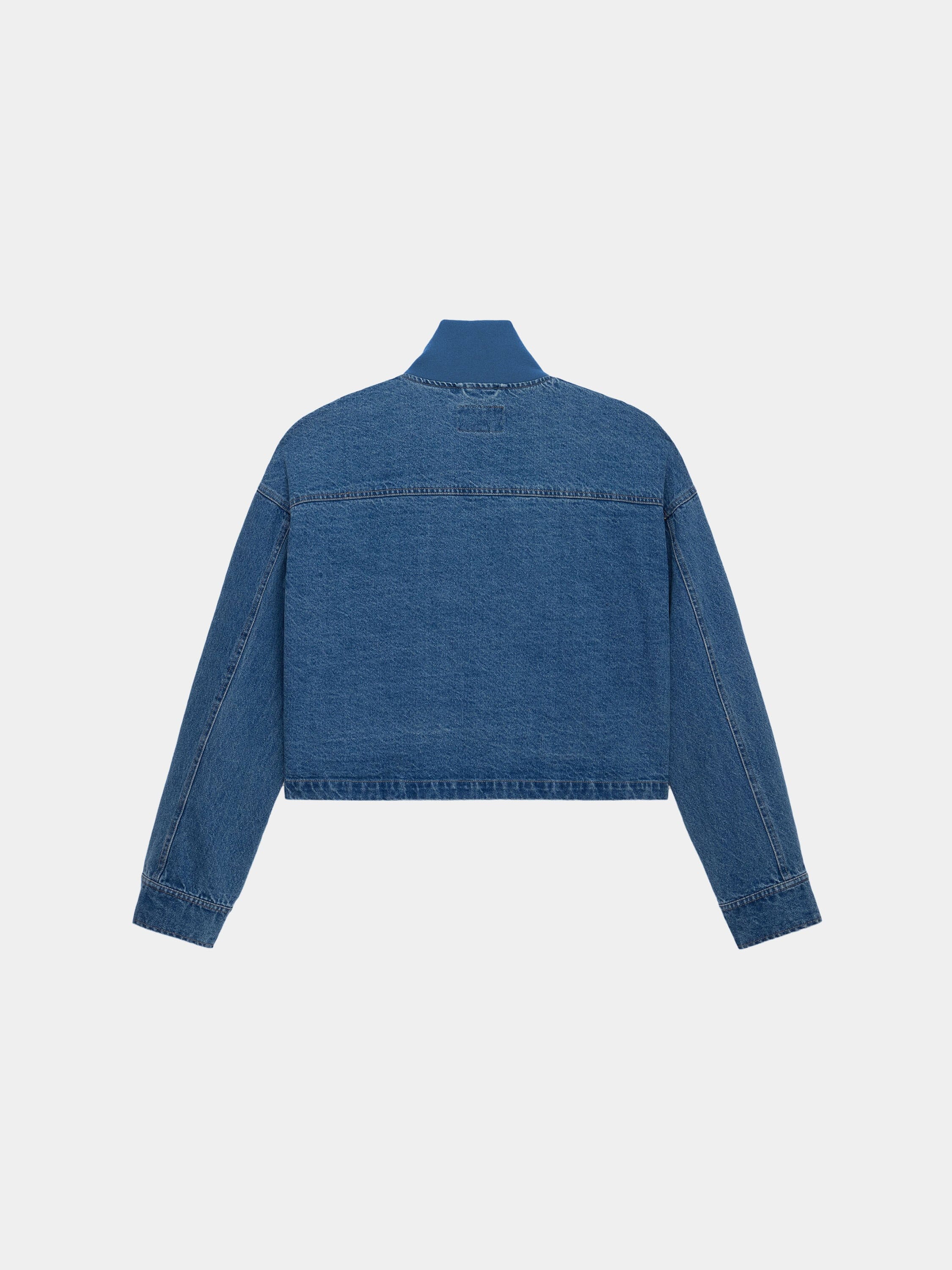 DENIM RELAXED FLIGHT JACKET WOMENS - Image 6