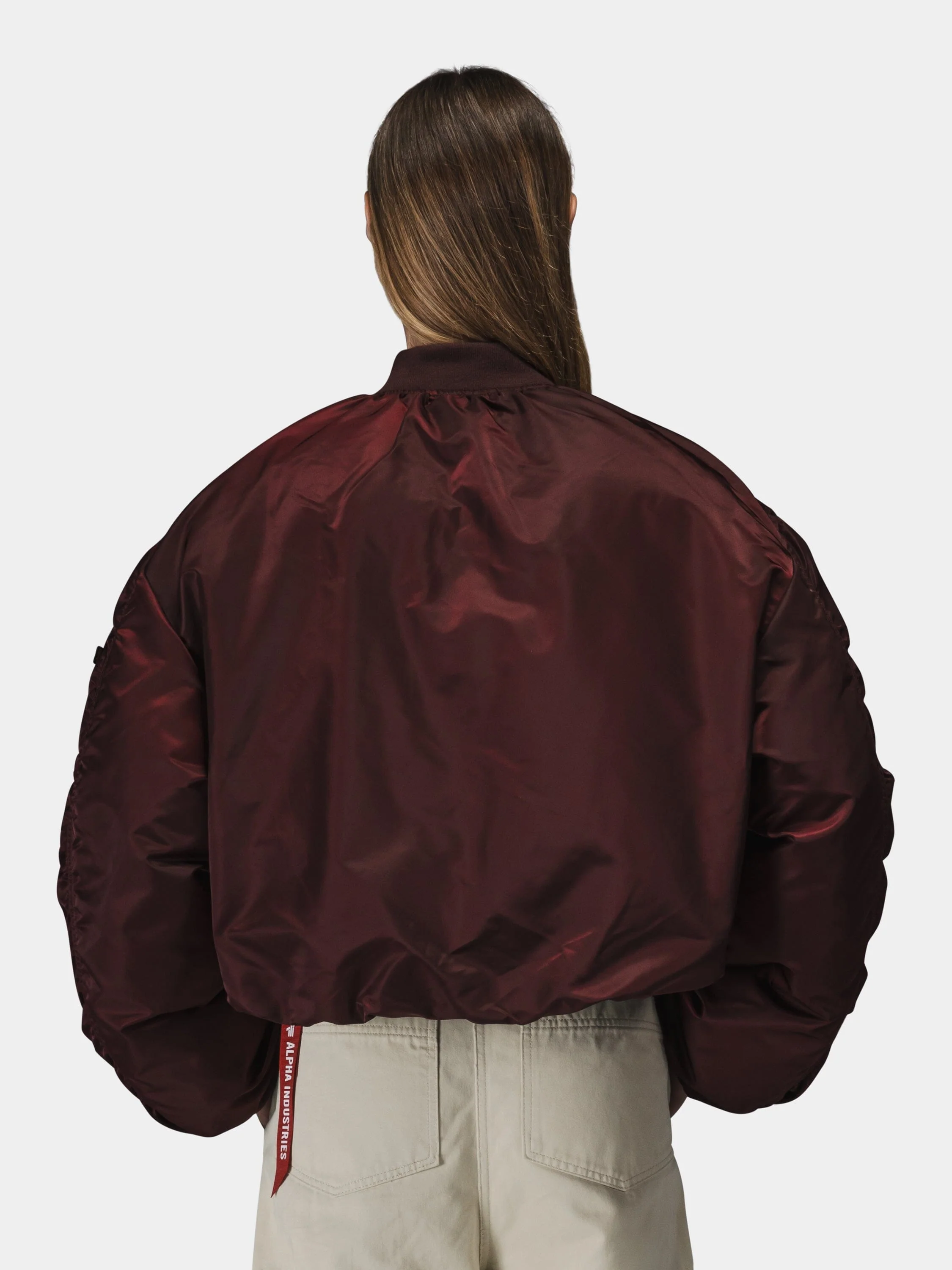 KNIT RIB MA-1 FLIGHT JACKET WOMENS - Image 4