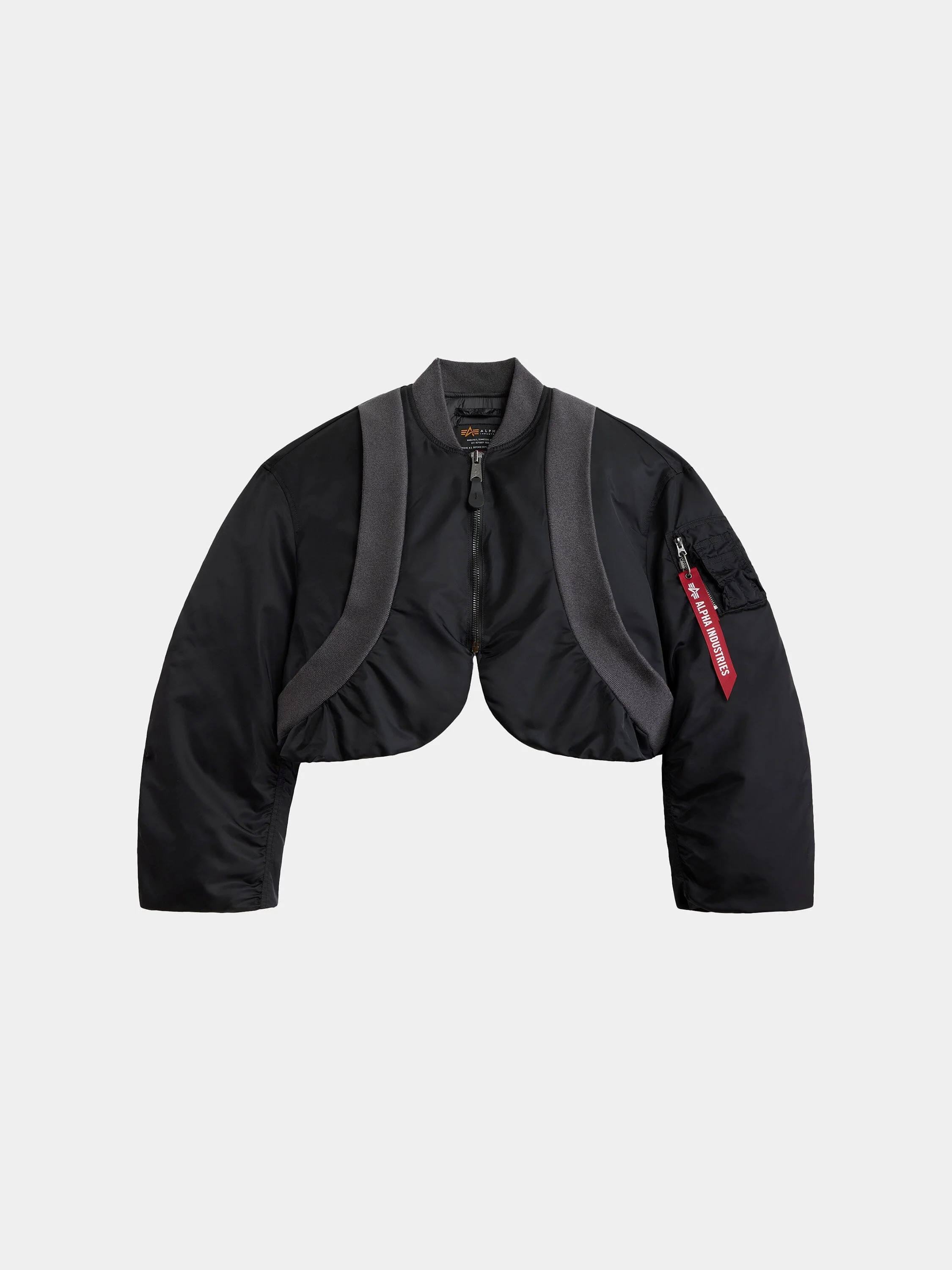KNIT RIB MA-1 FLIGHT JACKET WOMENS - Image 6