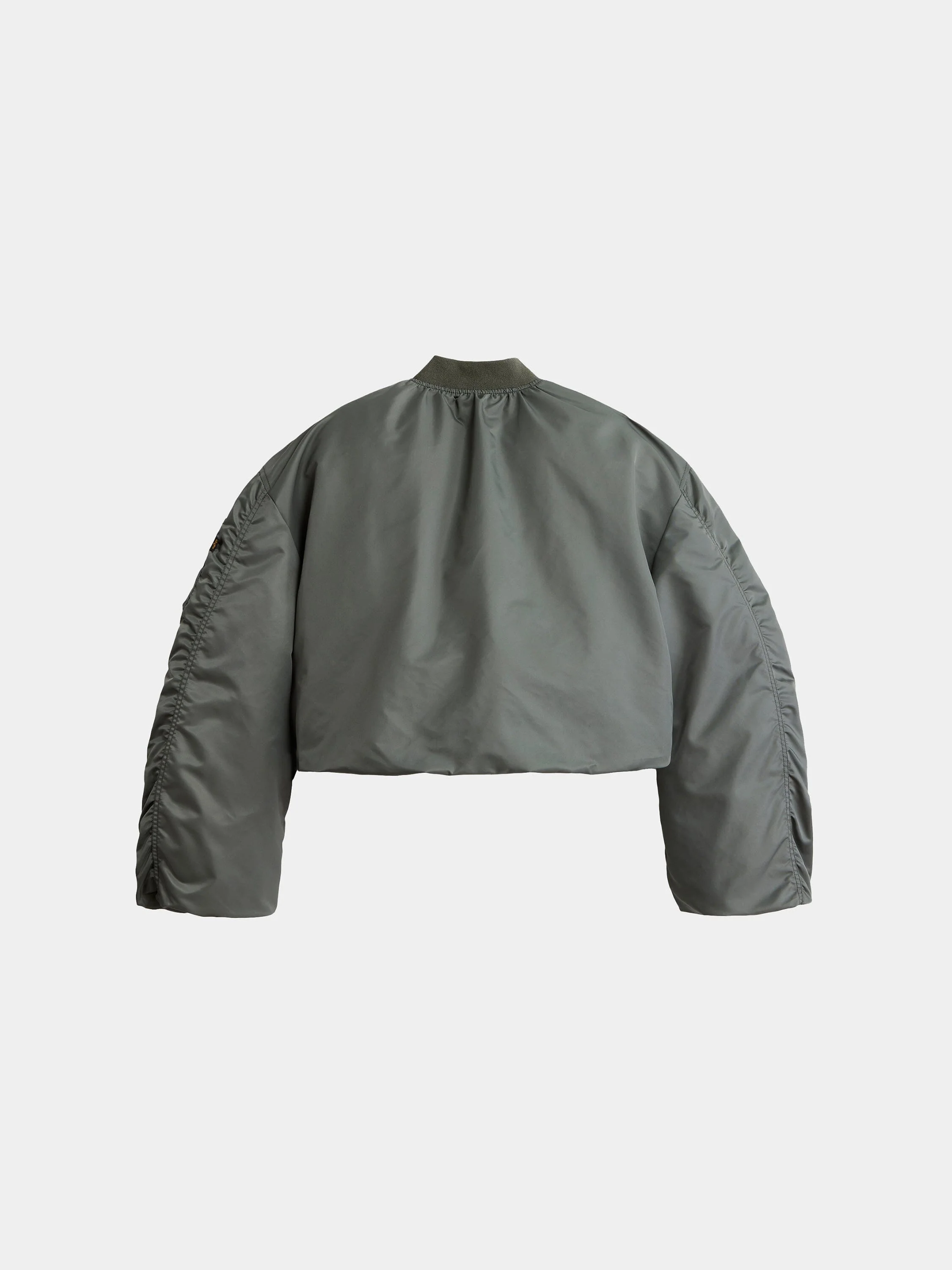 KNIT RIB MA-1 FLIGHT JACKET WOMENS (FIELD GRAY) - Image 5