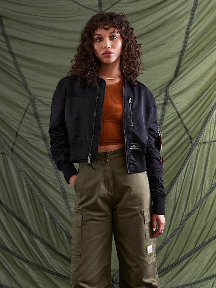 L-2B CROPPED GEN II BOMBER JACKET WOMENS - Image 3