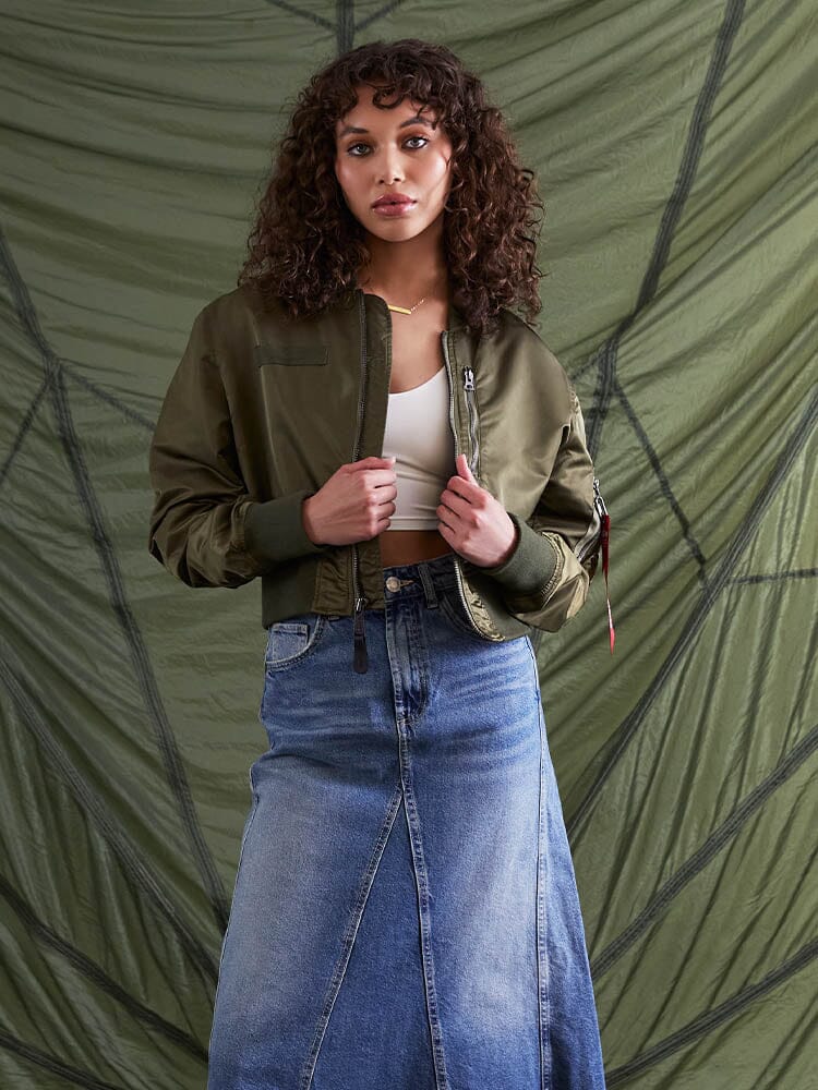 L-2B CROPPED GEN II BOMBER JACKET WOMENS - Image 9