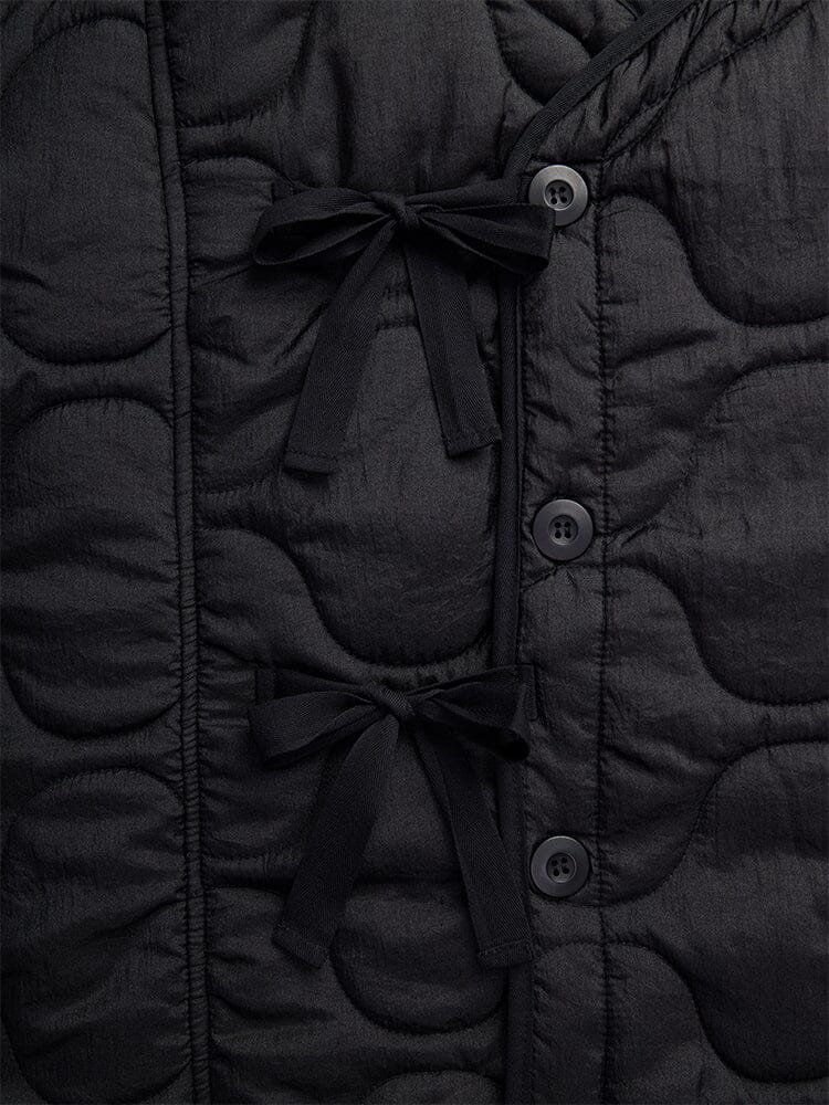 WOMEN'S MIXED MEDIA QUILTED LONG LINER - Image 6