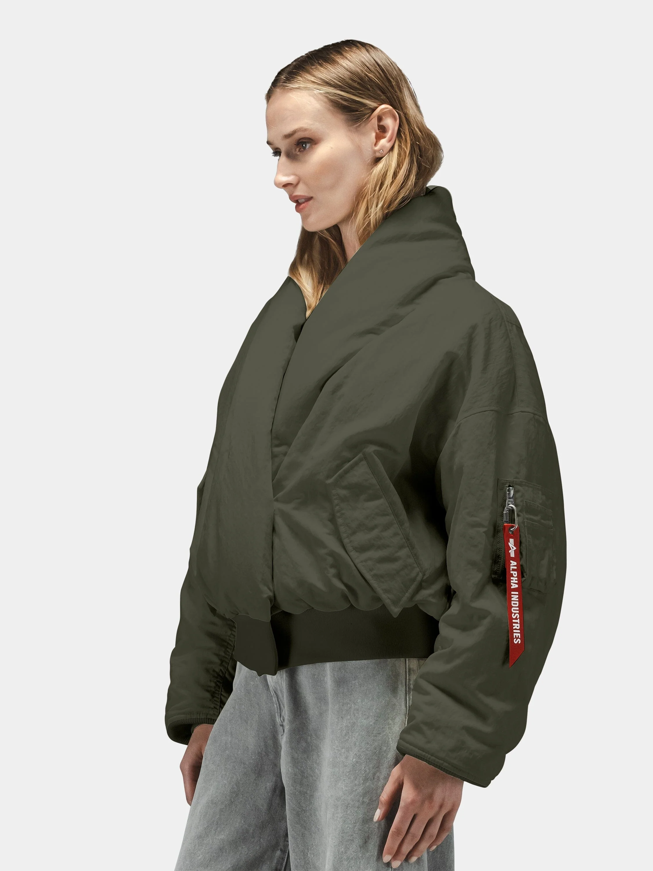 SHAWL COLLAR BOMBER JACKET WOMENS - Image 10